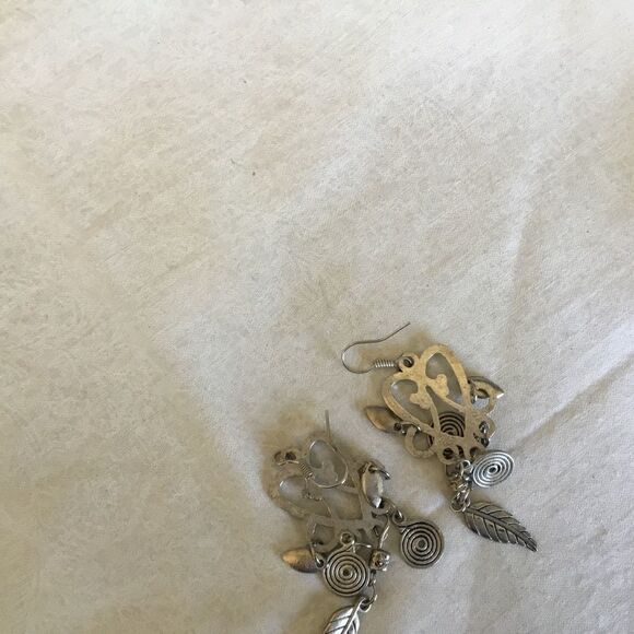 $8 ea or 3/$25. Silvertone Heart and Charm Earring - Picture 4 of 5